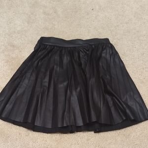 Girls ZARA Black Leather Skirt